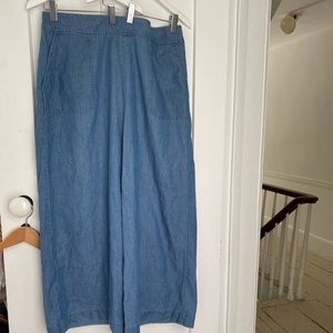 Nordstrom Chambray Wide Leg Pants